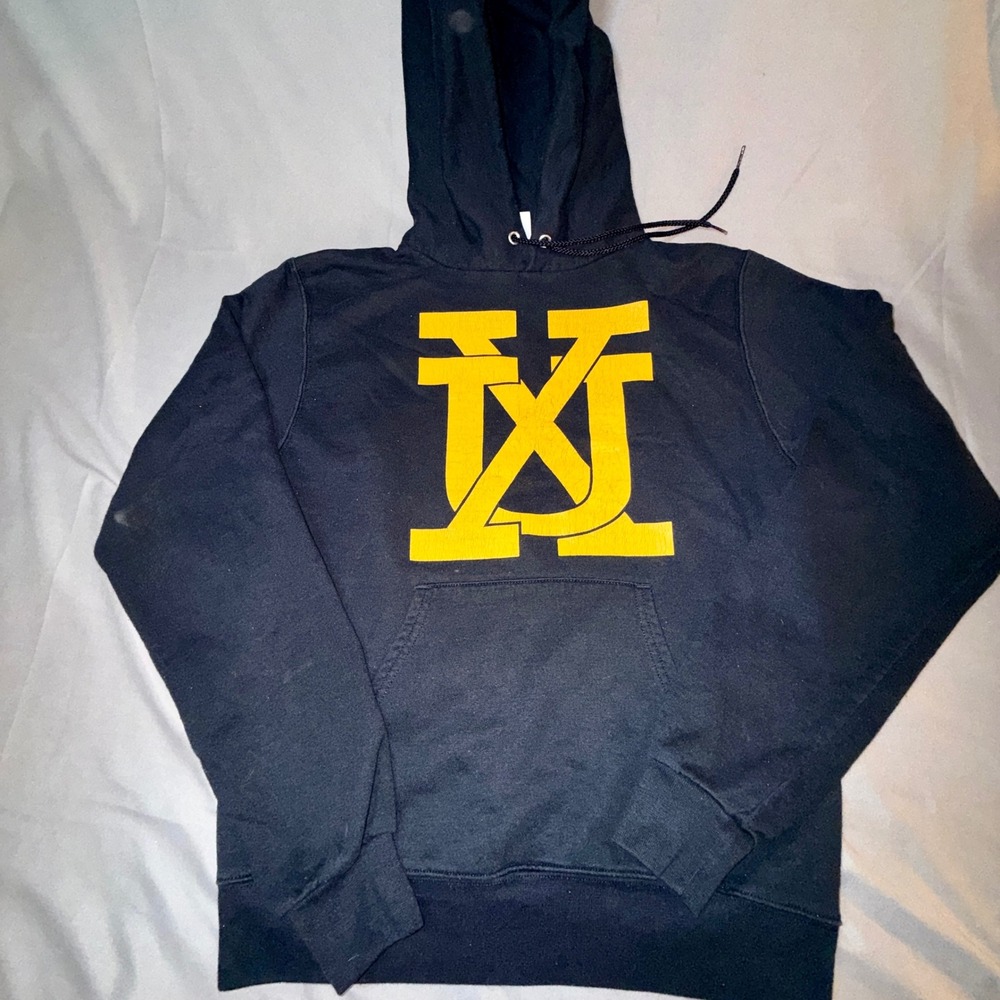 Champion Hoodie Men S Black Good Yellow Graphic Eco Authentic Pullover